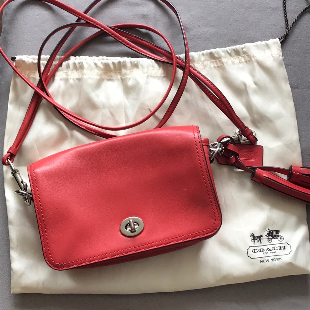 Coach fold over mini shoulder bag. Like new.